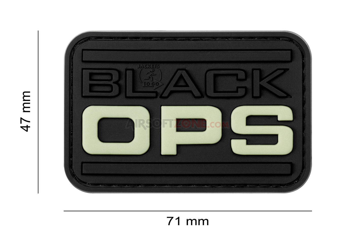 PATCH CAUCIUC - BLACK OPS - GLOW IN THE DARK